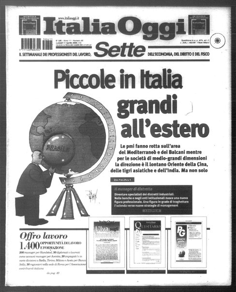 Italia oggi : quotidiano di economia finanza e politica